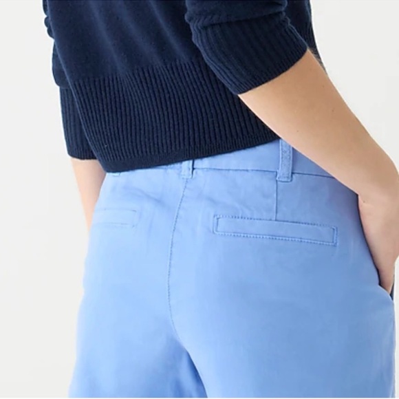 J CREW 4" Inseam Cotton Stretch Chino Shorts. Women’s‎ Size 6. Periwinkle. - Picture 2 of 7